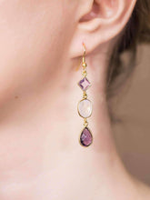 Load image into Gallery viewer, Jalsa Amethyst + Moonstone Earrings