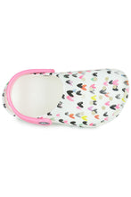 Load image into Gallery viewer, Crocs Childrens/Kids Classic Heart Clogs (White/Pink)