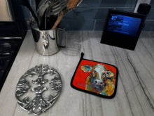 Load image into Gallery viewer, Cow Caught Red Handed Too Pair of Pot Holders