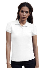 Load image into Gallery viewer, Womens Lady-Fit 65/35 Short Sleeve Polo Shirt - White