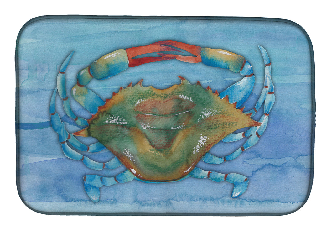 14 in x 21 in Blue Crab Dish Drying Mat