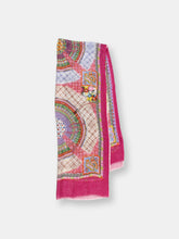 Load image into Gallery viewer, Digital Print Fuchsia Linen Scarf