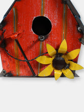 Load image into Gallery viewer, Metal Indoor Outdoor Hanging Sunflower Birdhouse Decorative Garden Decor 12&quot;
