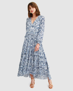 Silver Lining Oversized Maxi Dress - Blue
