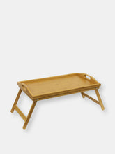 Load image into Gallery viewer, Multi-Purpose  Folding Rustic Bamboo Bed Tray with Cut-out Handles
