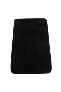 Mayfair Cashmere Touch Ultimate Microfiber Bath Mat (Black) (19.6 x 31.4in)