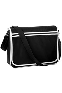 Retro Adjustable Messenger Bag 12 Liters - Black/White