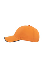 Load image into Gallery viewer, Zoom Piping Sandwich Sports 6 Panel Contrast Baseball Cap - Orange