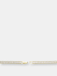 .925 Sterling Silver Gold Plated Cubic Zirconia Graduating Bracelet