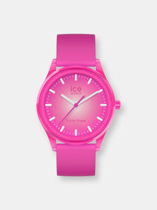 Ice-Watch Solar Power 017772 Pink Silicone Japanese Quartz Fashion Watch
