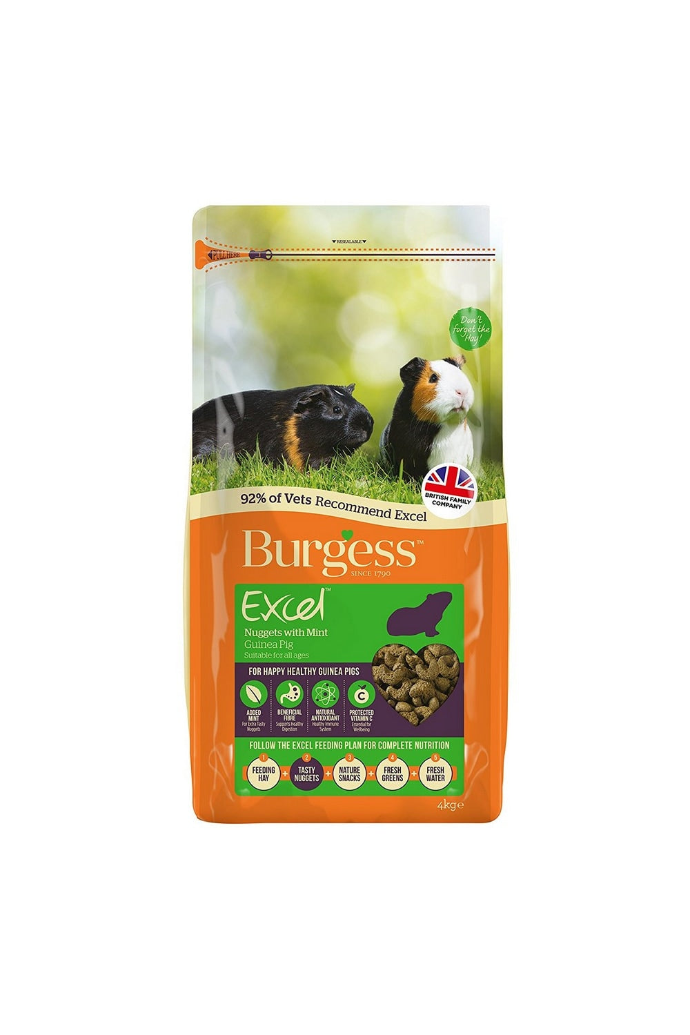 Burgess Excel Adult Guinea Pig Nuggets With Mint (May Vary) (8.8lbs)