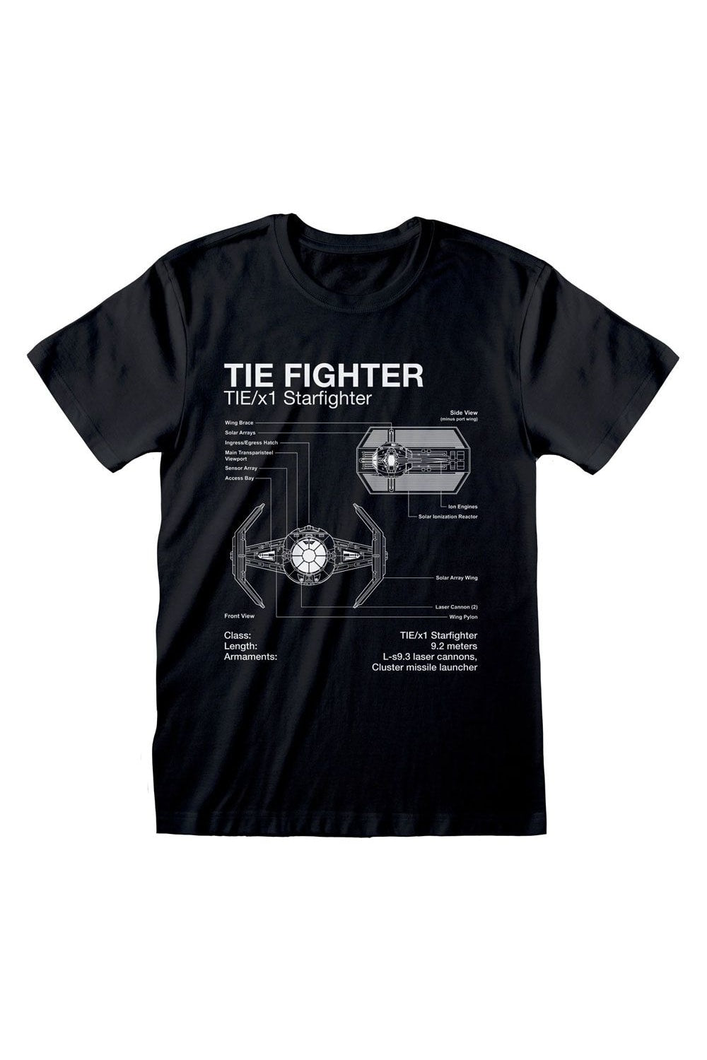 Star Wars Unisex Adult Tie Fighter T-Shirt (Black)