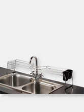 Load image into Gallery viewer, Chrome Plated Steel  Faucet Spacer Over the Sink Shelf with Cutlery Holder