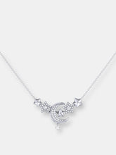 Load image into Gallery viewer, Star Cluster Moon Crescent Diamond Necklace in Sterling Silver