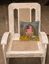 Load image into Gallery viewer, 14 in x 14 in Outdoor Throw PillowPatriotic Barn Land of America Fabric Decorative Pillow