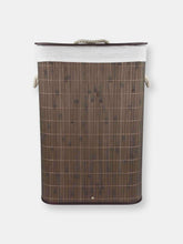 Load image into Gallery viewer, Rectangular Bamboo Hamper, Brown
