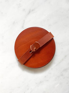 Baja Leather Coasters in Chestnut Brown - Set of 4