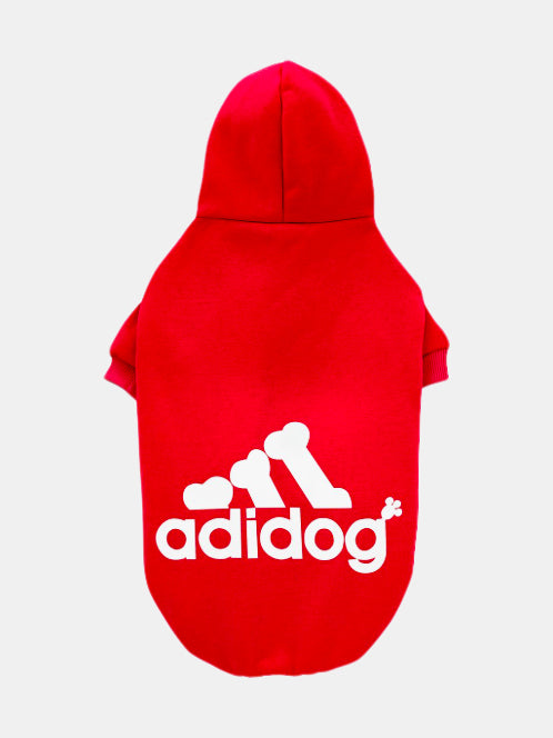 Adidog Logo Fleece Hoodie | Dog Clothing