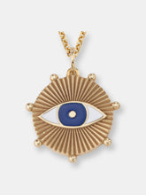 Load image into Gallery viewer, Evil Eye Enamel Medallion Charm