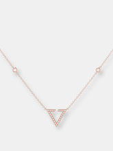 Load image into Gallery viewer, Skyline Triangle Diamond Necklace in 14K Rose Gold Vermeil on Sterling Silver