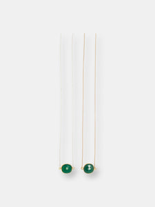 Mrs. Parker Simple Chain Necklace in Green Onyx