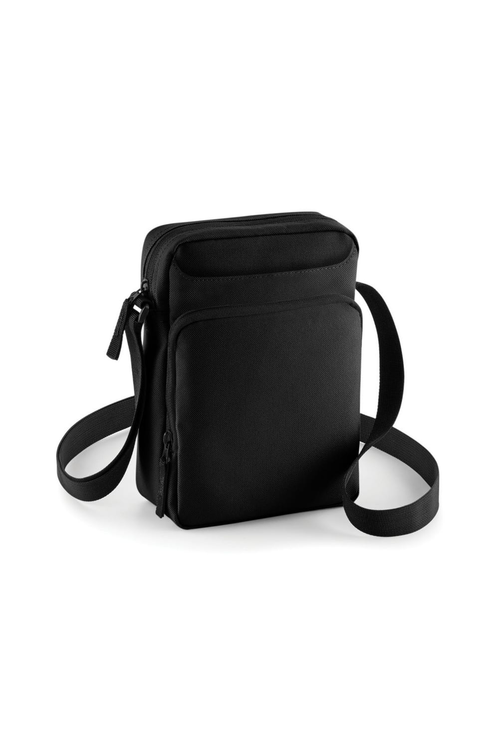 Bagbase Across Shoulder Strap Cross Body Bag (Pack of 2) (Black) (One Size)