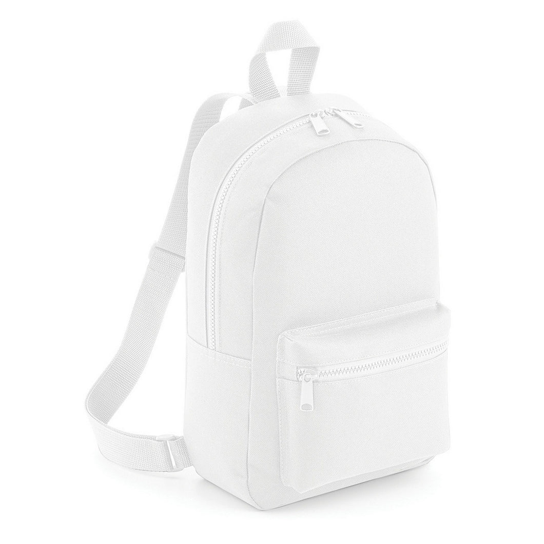 Bagbase Mini Essential Backpack/Rucksack Bag (Pack of 2) (White) (One Size)