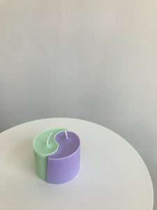 Yin Yang Candle - Lilac/Peach