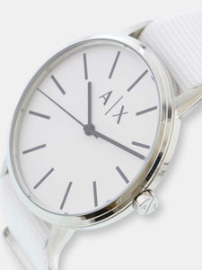 Armani Exchange Men's 3 Hand Canvas AX2713 Silver Japanese Quartz Fashion Watch