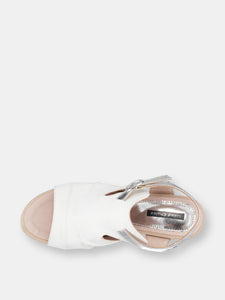 Kisha White Heeled Sandals
