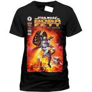 Star Wars Adults Unisex Fett Enemy Comic Design T-Shirt (Black)