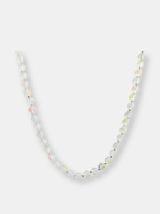 Moon Bead Necklace - Magic White Quartz
