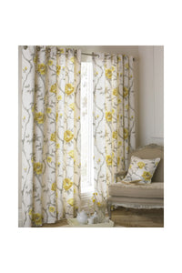 Riva Home Rosemoor Eyelet Curtains (Ochre) (90x54in)
