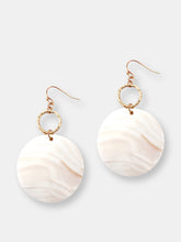 Load image into Gallery viewer, Gold Shell Disc Drop Earring
