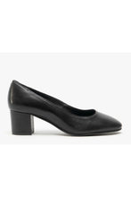 Load image into Gallery viewer, Ladies/Womens Anna Leather Court Shoe - Black