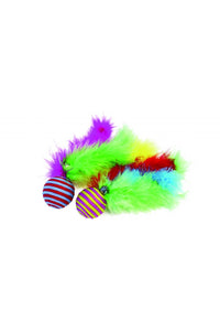 Happy Pet Carnival Ball Rattle Cat Toy (Multicolored) (8 x 1.5 x 1.5in)