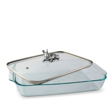 Load image into Gallery viewer, Bunny Lid with Pyrex 3 quart Baking Dish