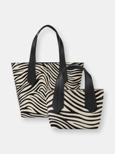 Load image into Gallery viewer, Tab Tote Mini in Zebra Haircalf