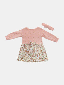 Pink Leopard Jersey Dress