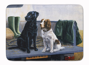 19 in x 27 in On The Tailgate Labrador and Springer Spaniel Machine Washable Memory Foam Mat