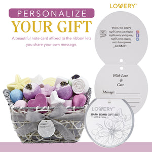 Lovery Bath Bombs Gift Set - 17 Large Bath Fizzies with Shea and Coco Butter