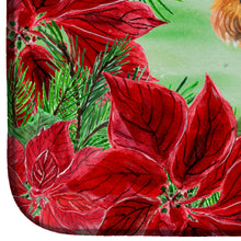 Load image into Gallery viewer, 14 in x 21 in Welsh Terrier Poinsettas Dish Drying Mat