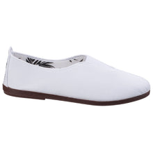 Load image into Gallery viewer, Womens/Ladies Califa Canvas Slip On Shoe - White