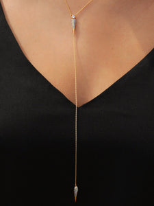 Phoenix - Gold Y Style Bird Beak Necklace