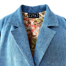 Load image into Gallery viewer, Opera Coat In Embroidered Blue Denim