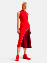 Load image into Gallery viewer, Asymmetric jersey A-line Dress