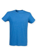 Load image into Gallery viewer, Skinnifit Mens Triblend Short Sleeve T-Shirt (Blue Triblend)