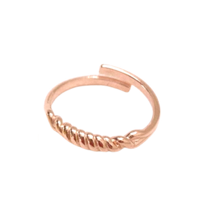 Twisted Screw Sterling Silver Ring