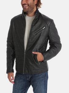 Ian Vegan Leather Moto Jacket
