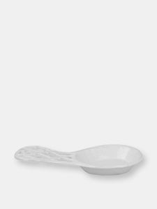 Lattice Collection Cast Iron Spoon Rest, White